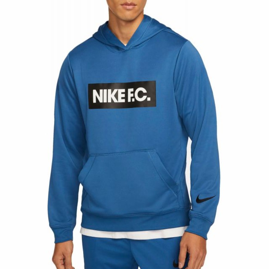 * Sweatshirts / Hoodies | Nike Men'S F.C. Fleece Soccer Hoodie Black/White/White