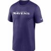 * Fitness Tops | Nike Men'S Baltimore Ravens Legend Wordmark Purple Performance T-Shirt