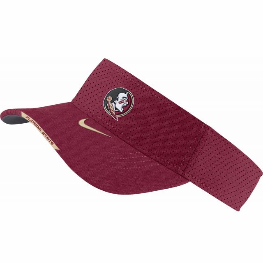 * Headwear | Nike Men'S Florida State Seminoles Garnet Aero Football Sideline Visor