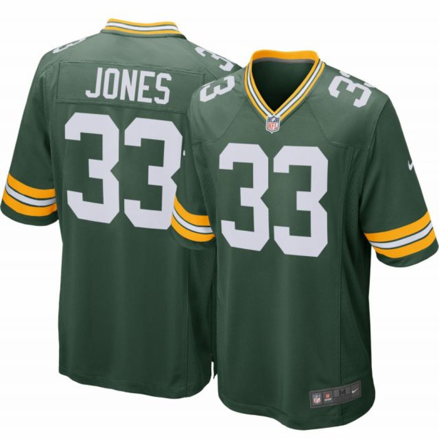 * Fitness Tops | Nike Men'S Green Bay Packers Aaron Jones #33 Green Game Jersey