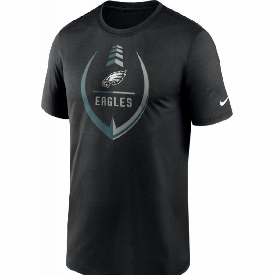 * Fitness Tops | Nike Men'S Philadelphia Eagles Legend Icon Black T-Shirt