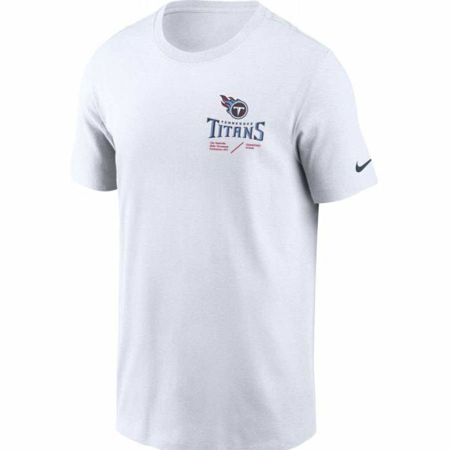 * Fitness Tops | Nike Men'S Tennessee Titans Sideline Team Issue White T-Shirt