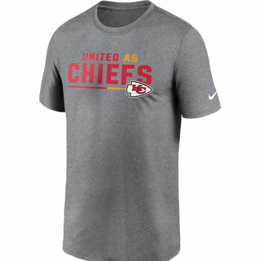 * Fitness Tops | Nike Men'S Kansas City Chiefs United Grey T-Shirt