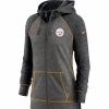 * Fitness Tops | Nike Women'S Pittsburgh Steelers Gym Vintage Plus Size Full-Zip Hoodie