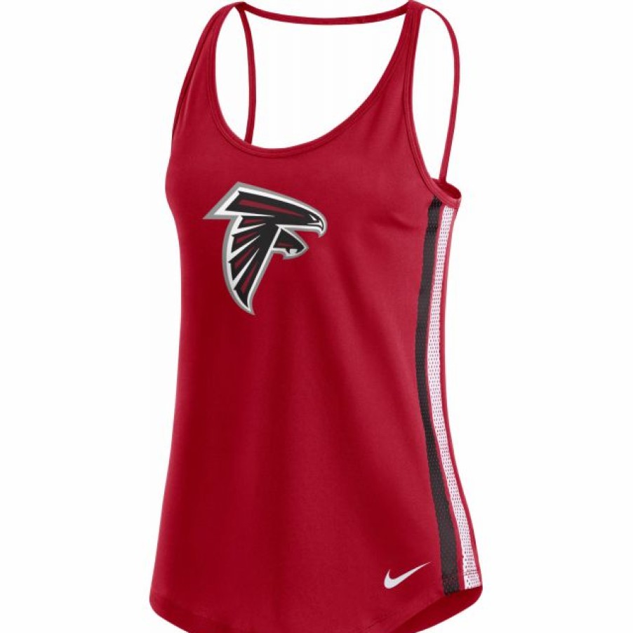 * Fitness Tops | Nike Women'S Atlanta Falcons Dri-Fit Red Performance Tank Top