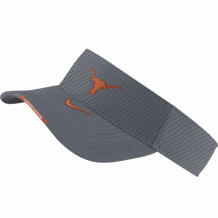 * Headwear | Nike Men'S Texas Longhorns Grey Aero Football Sideline Visor