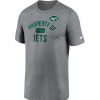 * Fitness Tops | Nike Men'S New York Jets Legend 'Property Of' Grey T-Shirt