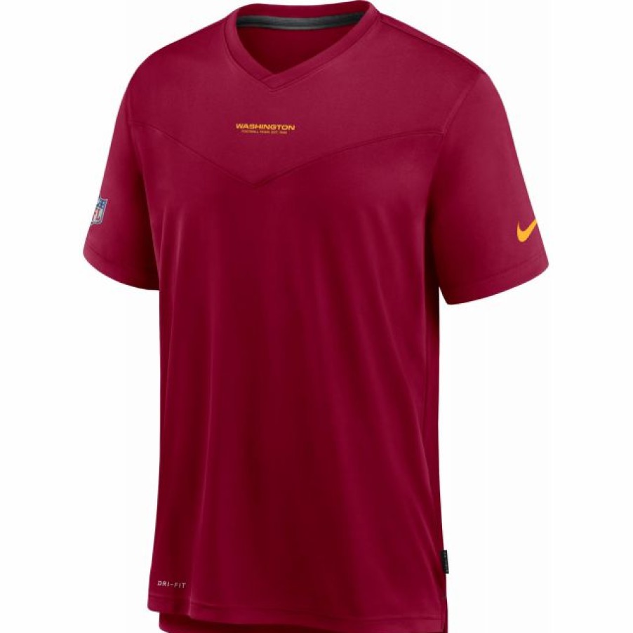 * Fitness Tops | Nike Men'S Washington Football Team Sideline Coaches Red T-Shirt