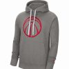 * Fitness Tops | Nike Men'S Washington Wizards Grey Pullover Hoodie