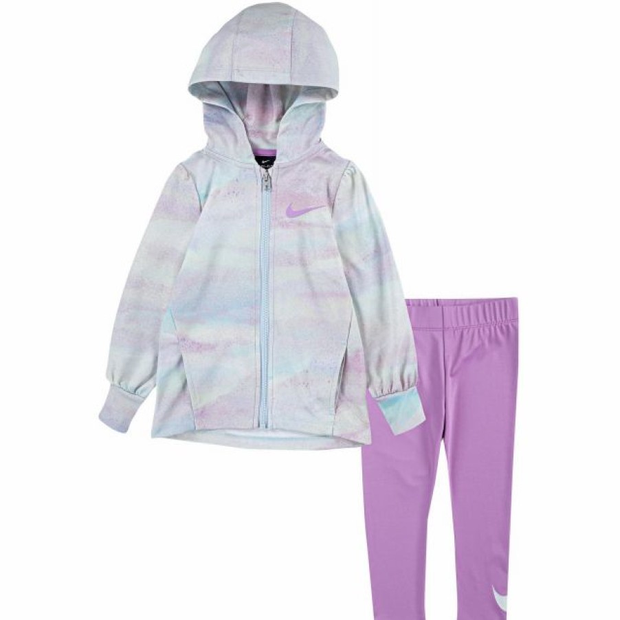 * Sweatshirts / Hoodies | Nike Toddler Girls' Therma Full-Zip Hoodie And Leggings Set