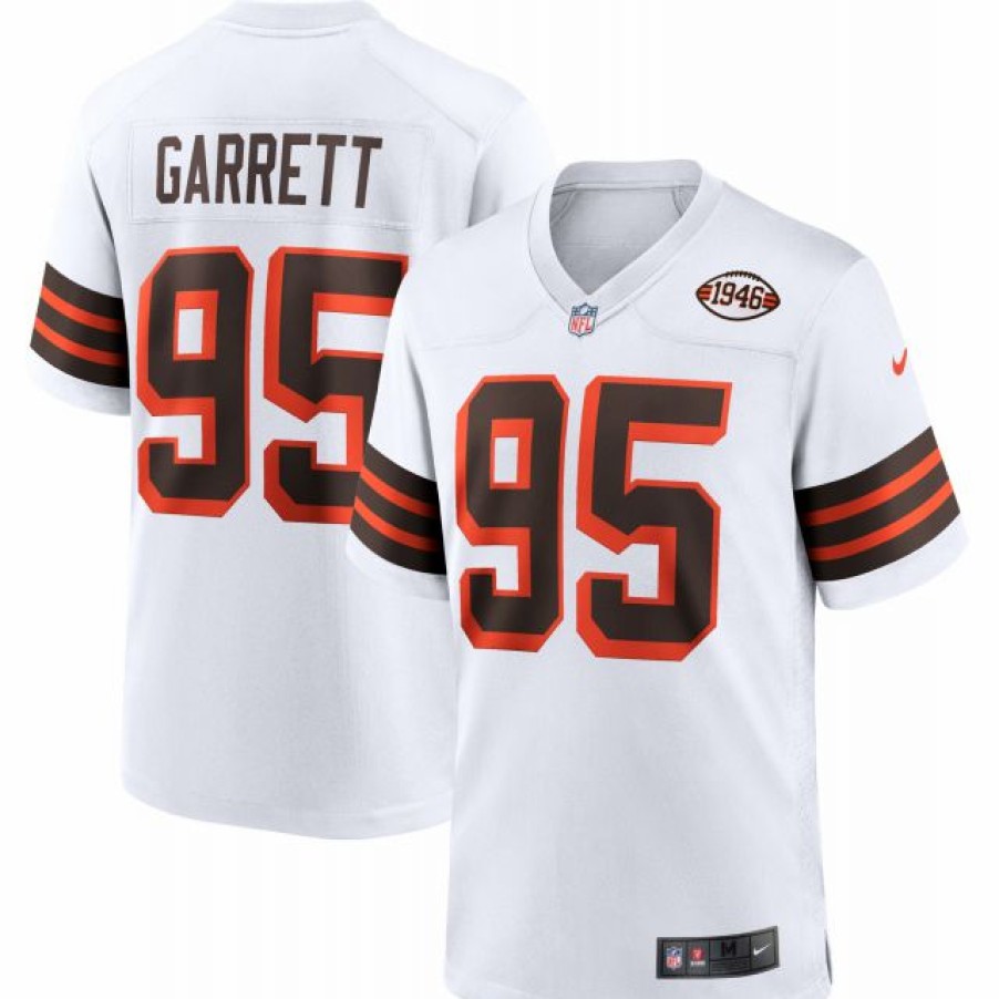 * Fitness Tops | Nike Men'S Cleveland Browns Myles Garrett #95 White Alternate Game Jersey