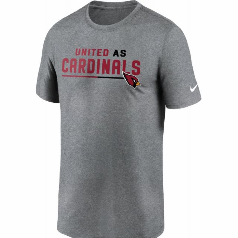 * Fitness Tops | Nike Men'S Arizona Cardinals United Grey T-Shirt