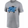 * Fitness Tops | Nike Men'S Detroit Lions Tonal Logo Legend Grey T-Shirt