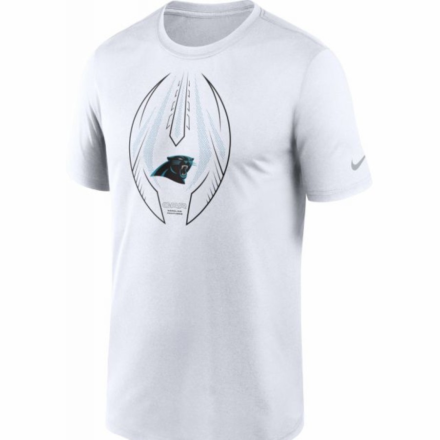 * Fitness Tops | Nike Men'S Carolina Panthers Legend Icon White Performance T-Shirt