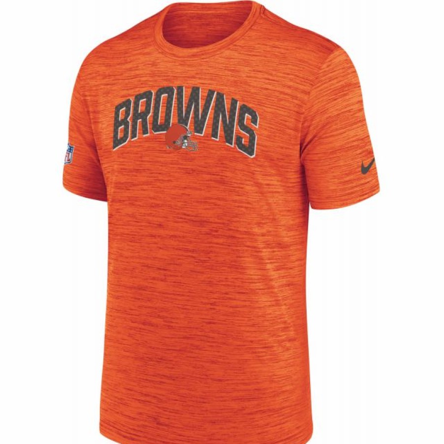 * Fitness Tops | Nike Men'S Cleveland Browns Sideline Legend Velocity Orange T-Shirt