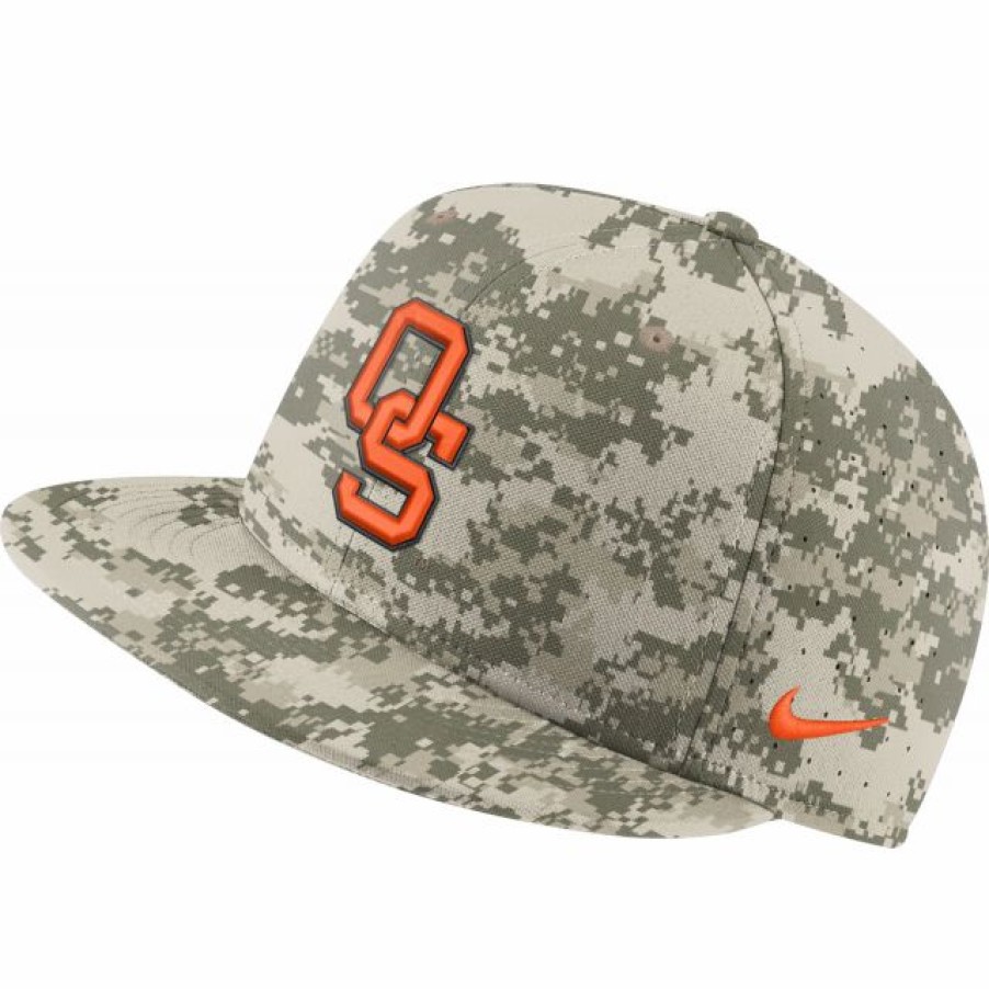 * Headwear | Nike Men'S Oklahoma State Cowboys Camo Aerobill Fitted Hat