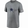 * Fitness Tops | Nike Men'S Dallas Cowboys Legend Logo Grey T-Shirt