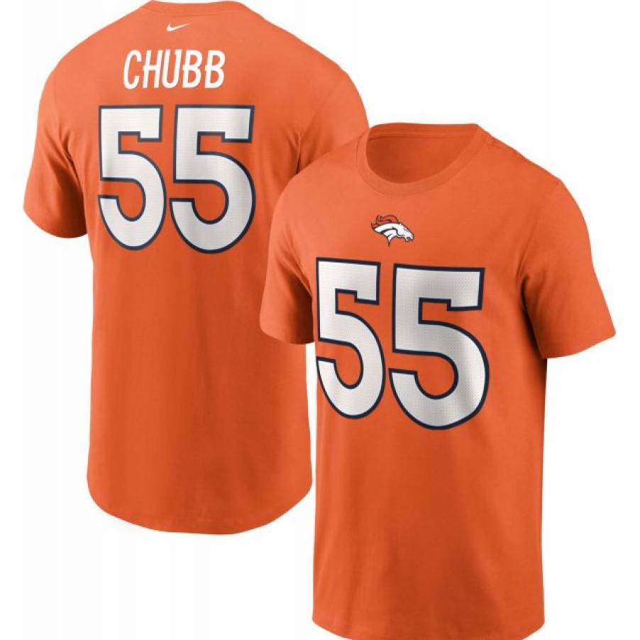 * Fitness Tops | Nike Men'S Denver Broncos Legend Bradley Chubs #55 Orange T-Shirt