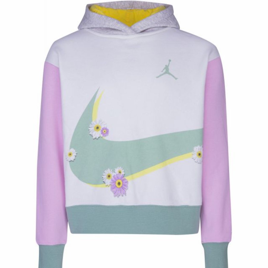 * Sweatshirts / Hoodies | Nike Jordan Girls' Swoosh Wrap Floral Hoodie