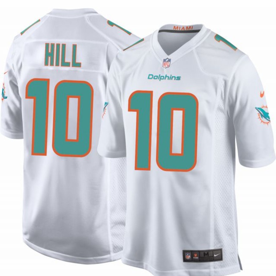 * Fitness Tops | Nike Men'S Miami Dolphins Tyreek Hill #10 White Game Jersey