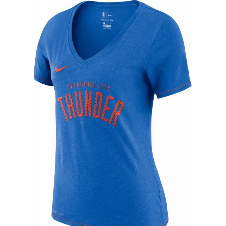 * Fitness Tops | Nike Women'S Oklahoma City Thunder Dri-Fit V-Neck T-Shirt