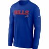 * Fitness Tops | Nike Men'S Buffalo Bills Sideline Dri-Fit Team Issue Long Sleeve Royal T-Shirt