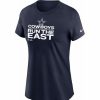 * Fitness Tops | Nike Women'S Dallas Cowboys 2021 Run The Nfc East Division Champions Navy T-Shirt