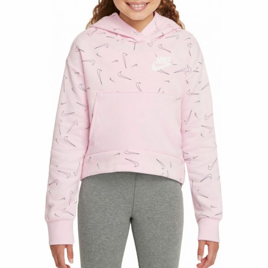 * Sweatshirts / Hoodies | Nike Girls' Sportswear Swooshfetti Club Fleece Hoodie