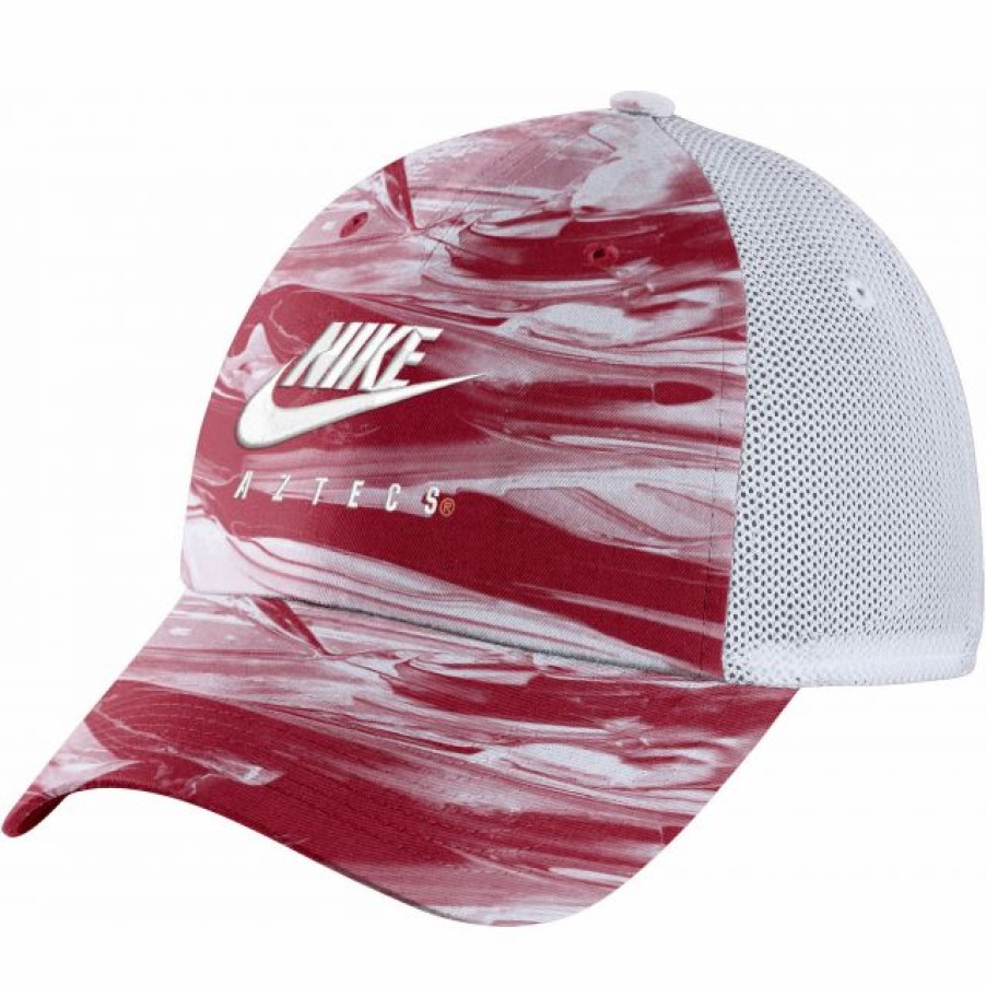 * Headwear | Nike Men'S San Diego State Aztecs Scarlet/White H86 Spring Break Adjustable Hat