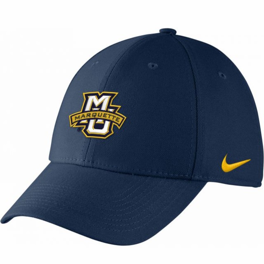 * Headwear | Nike Men'S Marquette Golden Eagles Blue Swoosh Flex Hat