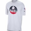 * Fitness Tops | Nike Men'S 2021-22 City Edition Brooklyn Nets White Dri-Fit Pregame Shirt