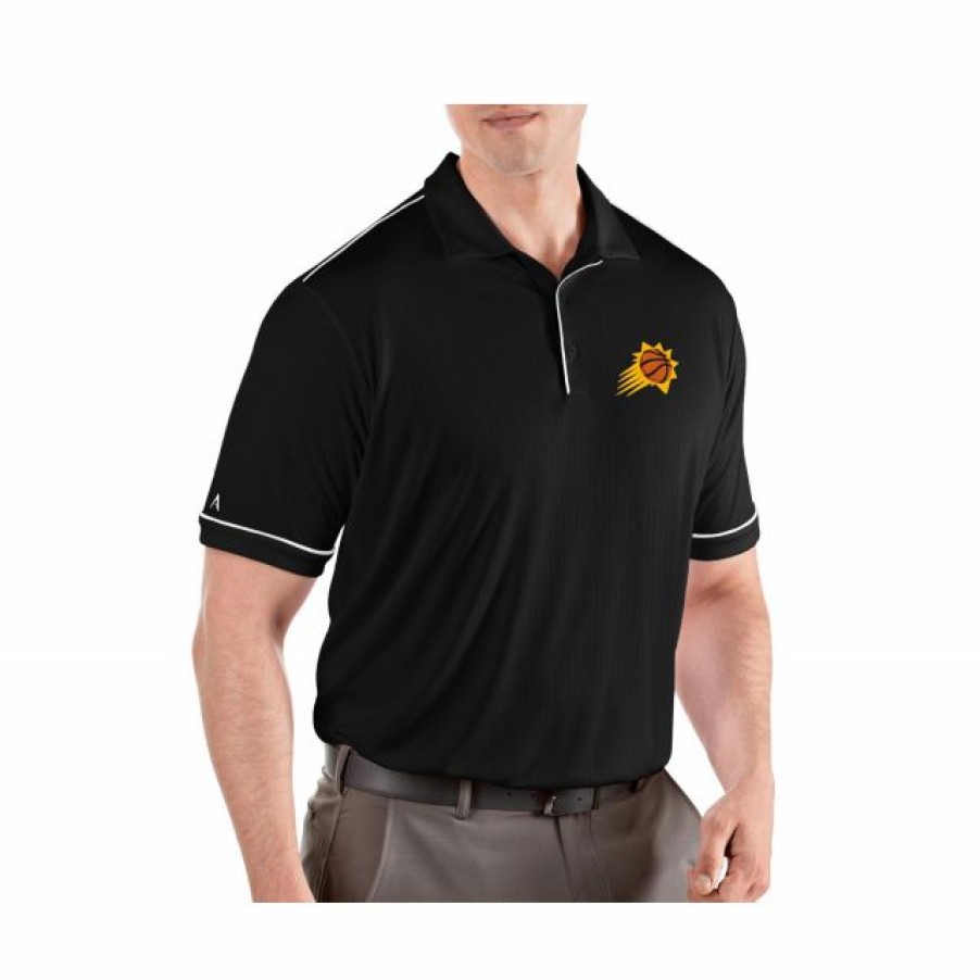 * Fitness Tops | Nike Antigua Men'S Phoenix Suns Black Salute Polo