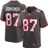 * Fitness Tops | Nike Men'S Tampa Bay Buccaneers Rob Gronkowski #87 Pewter Game Jersey