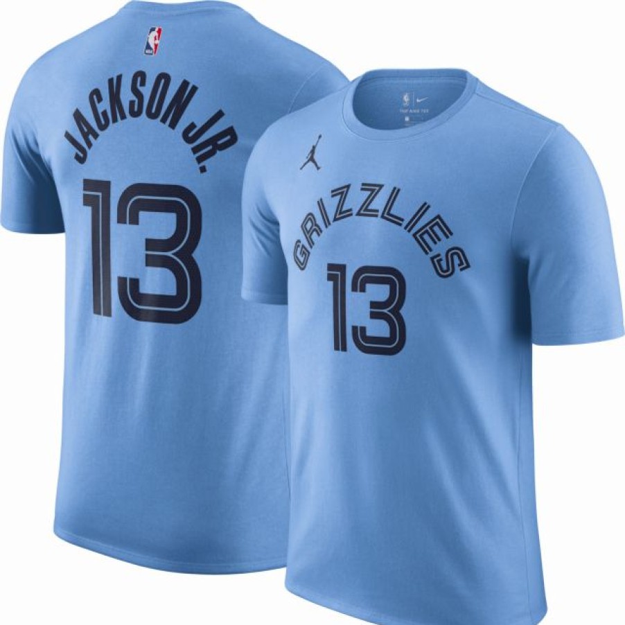 * Fitness Tops | Nike Jordan Men'S Memphis Grizzlies Jaren Jackson Jr. #13 Blue T-Shirt