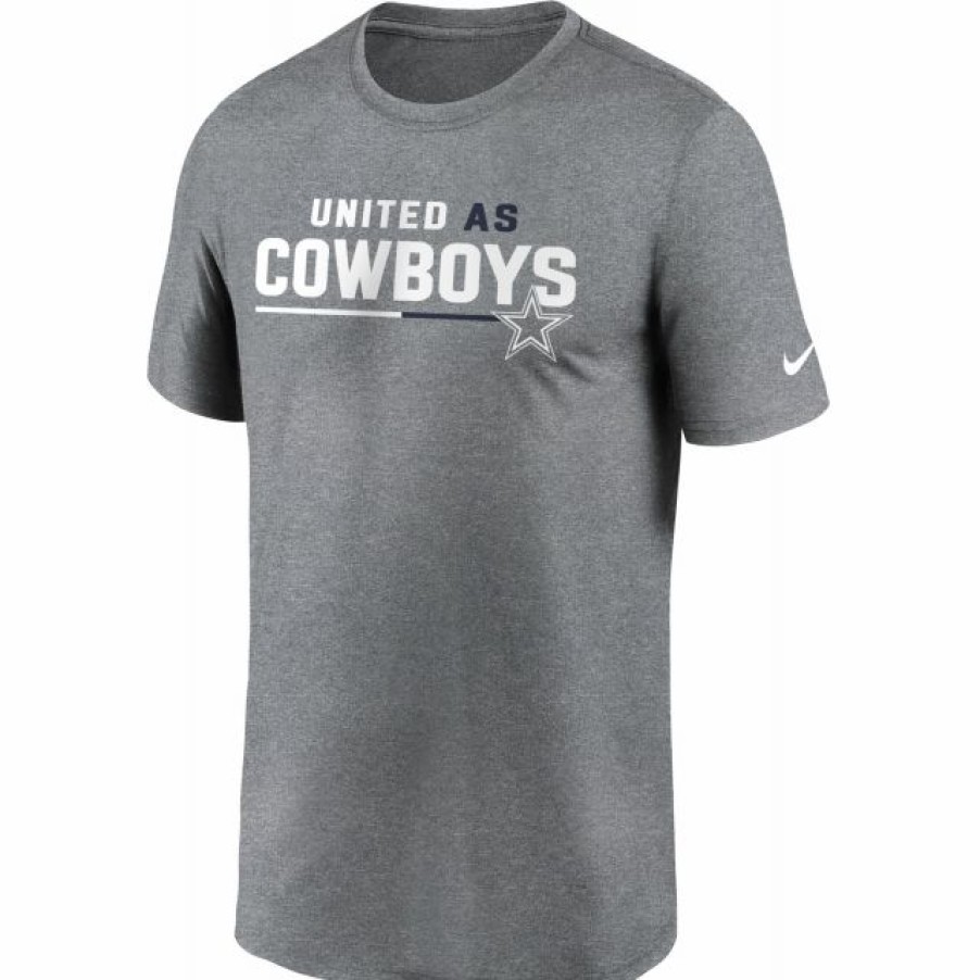 * Fitness Tops | Nike Men'S Dallas Cowboys United Grey T-Shirt