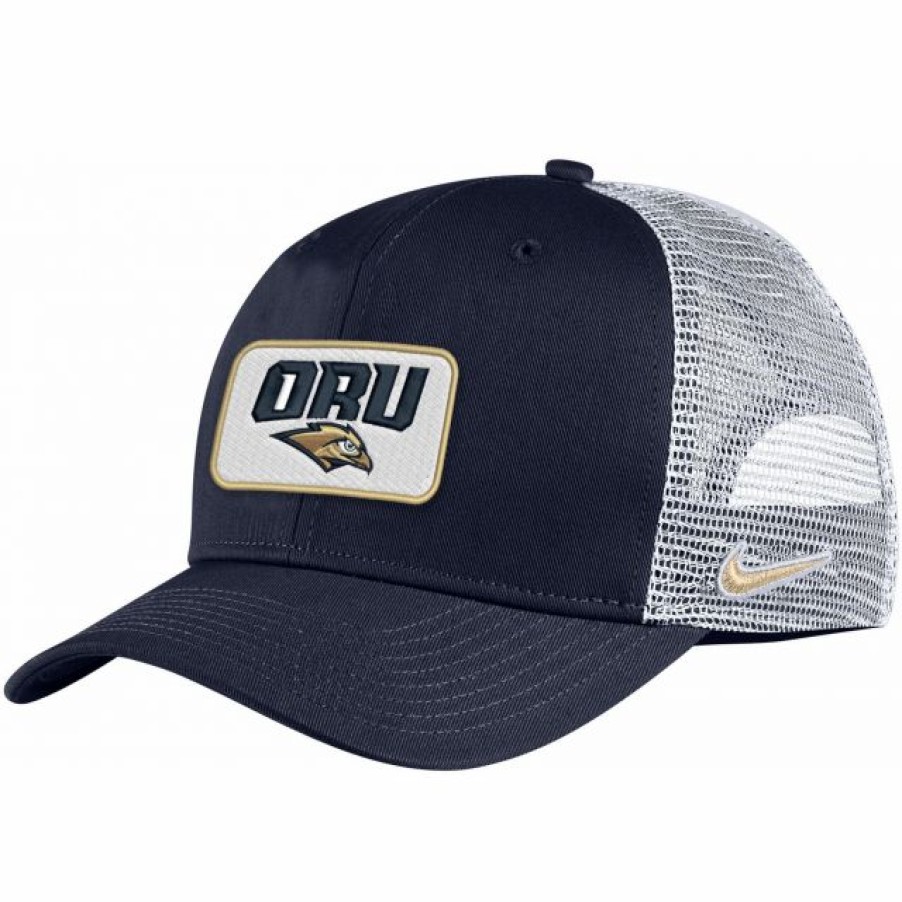 * Headwear | Nike Men'S Oral Roberts Golden Eagles Navy Blue Classic99 Trucker Hat