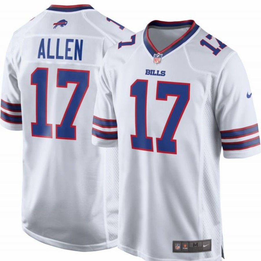 * Fitness Tops | Nike Men'S Buffalo Bills Josh Allen #17 White Game Jersey