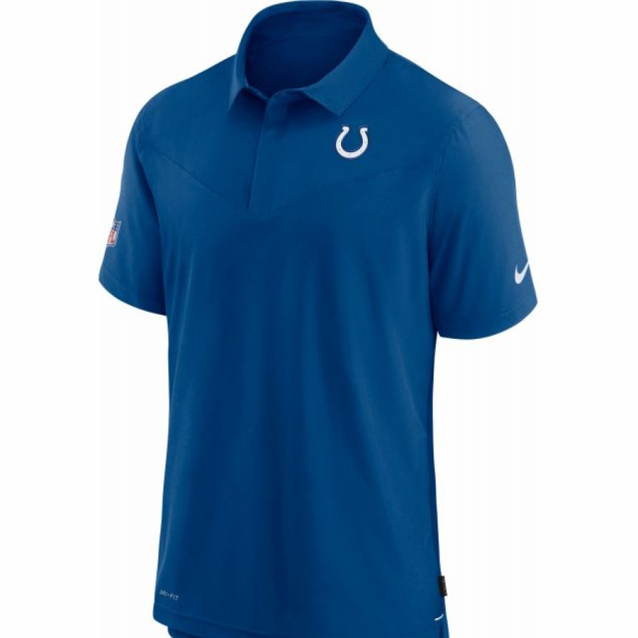 * Fitness Tops | Nike Men'S Indianapolis Colts Sideline Coaches Blue Polo