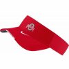 * Headwear | Nike Men'S Ohio State Buckeyes Scarlet Aero Football Sideline Visor