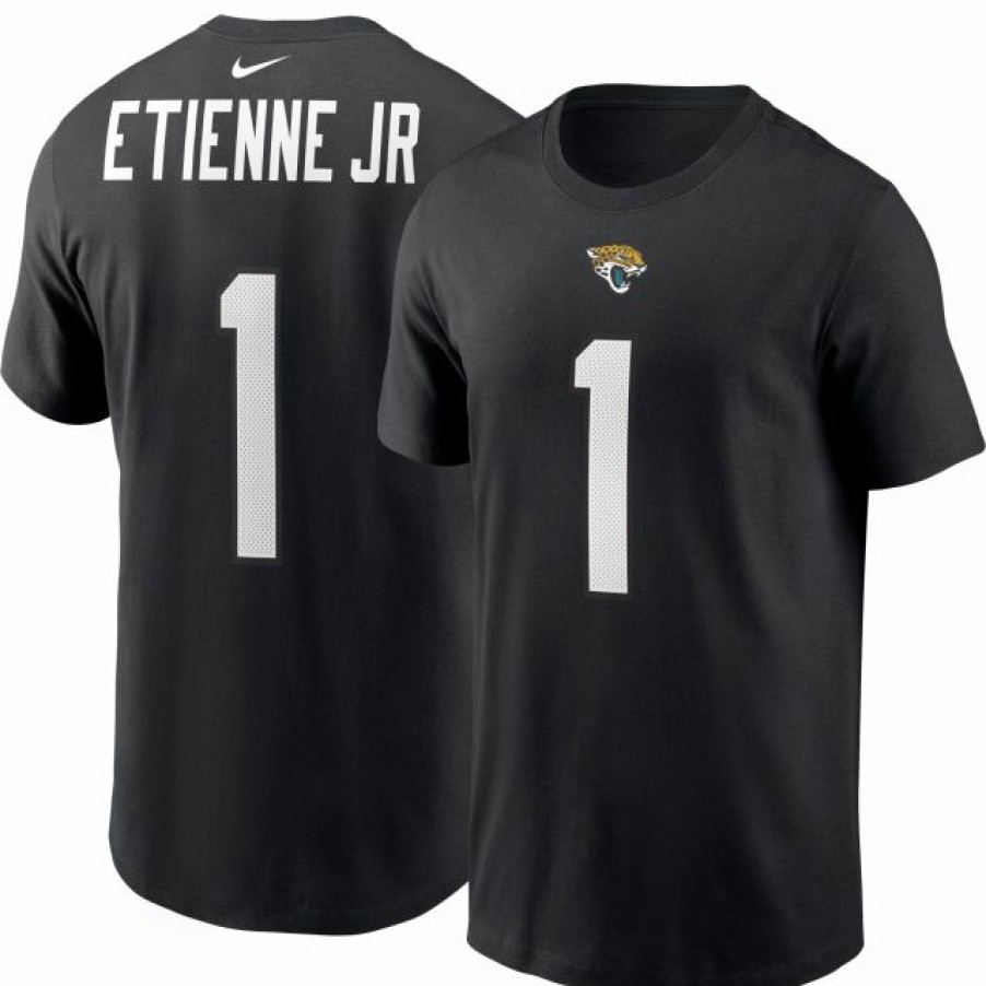 * Fitness Tops | Nike Men'S Jacksonville Jaguars Travis Etienne #1 Black T-Shirt