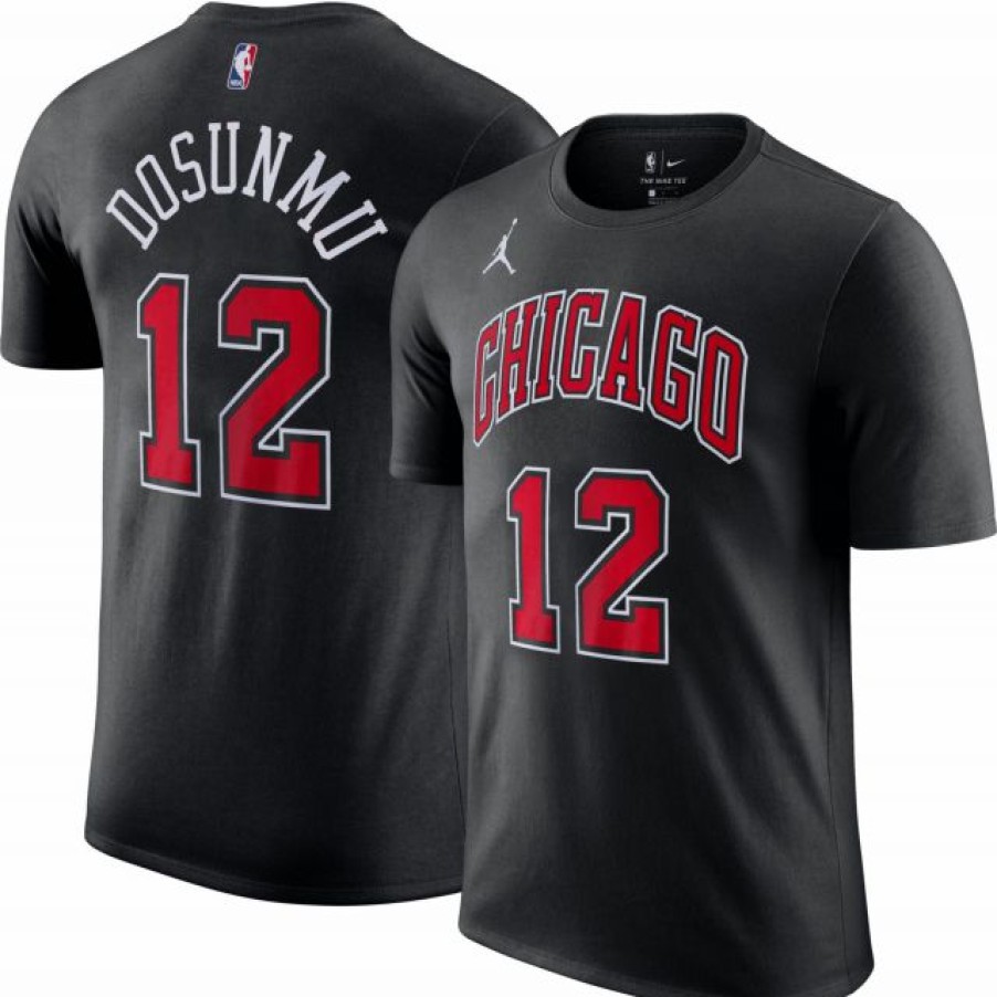 * Fitness Tops | Nike Men'S Chicago Bulls Ayo Dosunmu #12 Black T-Shirt