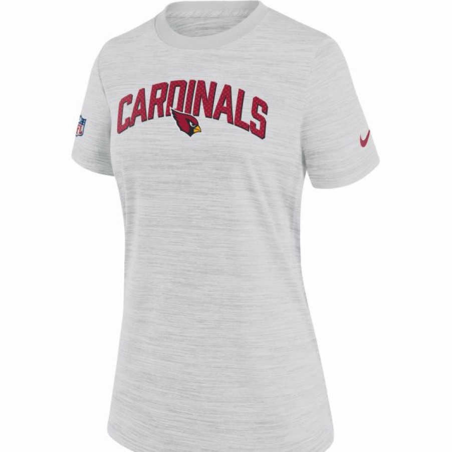 * Fitness Tops | Nike Women'S Arizona Cardinals Sideline Velocity White T-Shirt