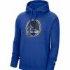 * Fitness Tops | Nike Men'S Golden State Warriors Blue Pullover Fleece Hoodie