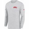 * Fitness Tops | Nike Men'S Kansas City Chiefs Sideline Legend Velocity White Long Sleeve T-Shirt