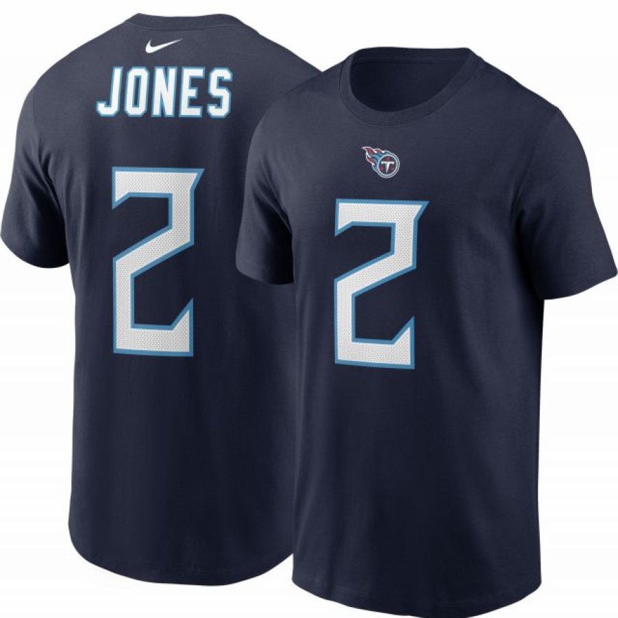 * Fitness Tops | Nike Men'S Tennessee Titans Julio Jones #2 Navy T-Shirt