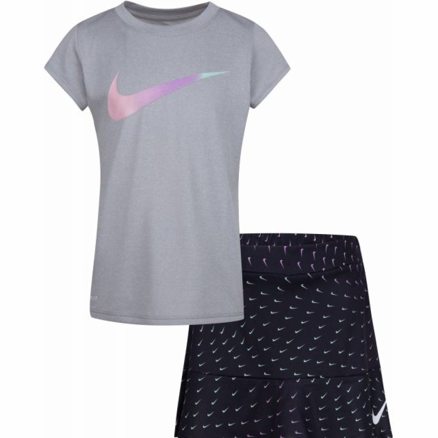 * Shorts | Nike Little Girls' Swoosh Wave T-Shirt And Scooter Set