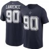 * Fitness Tops | Nike Men'S Dallas Cowboys Demarcus Lawrence #90 Legend Performance Navy T-Shirt