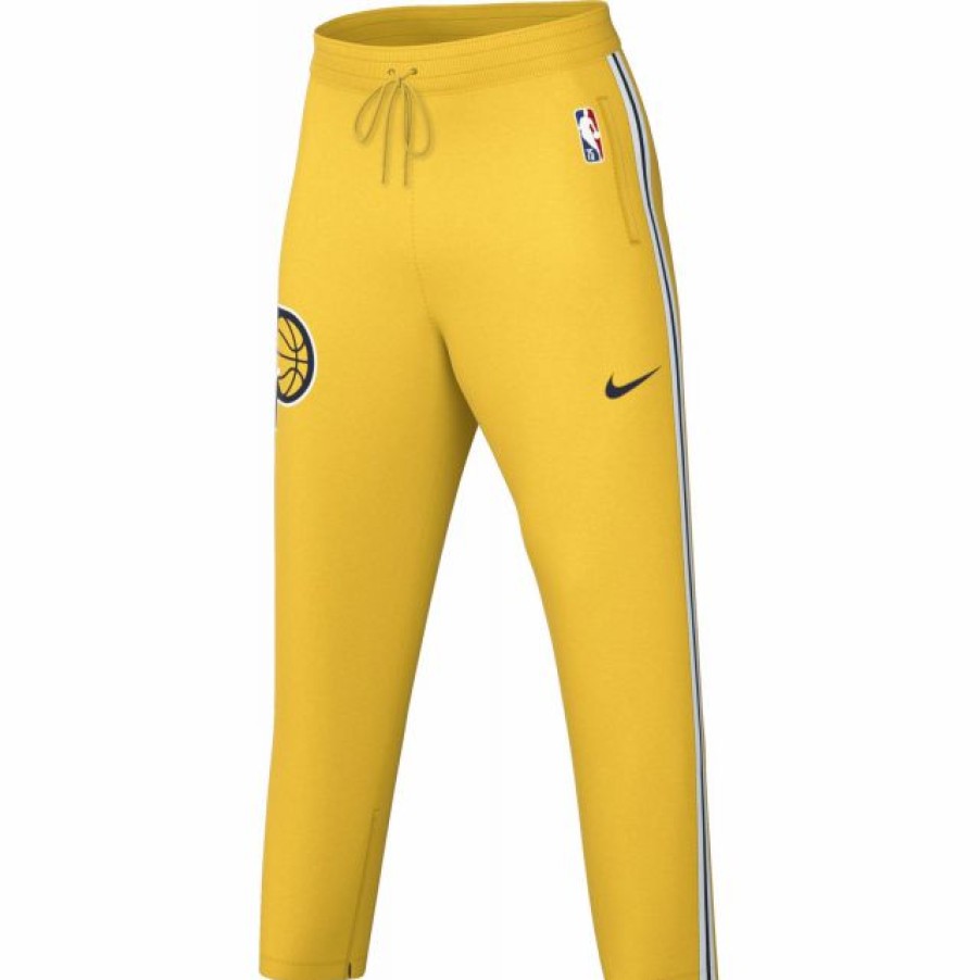 * Fitness Tops | Nike Men'S 2021-22 City Edition Indiana Pacers Yellow Showtime Dri-Fit Sweatpants