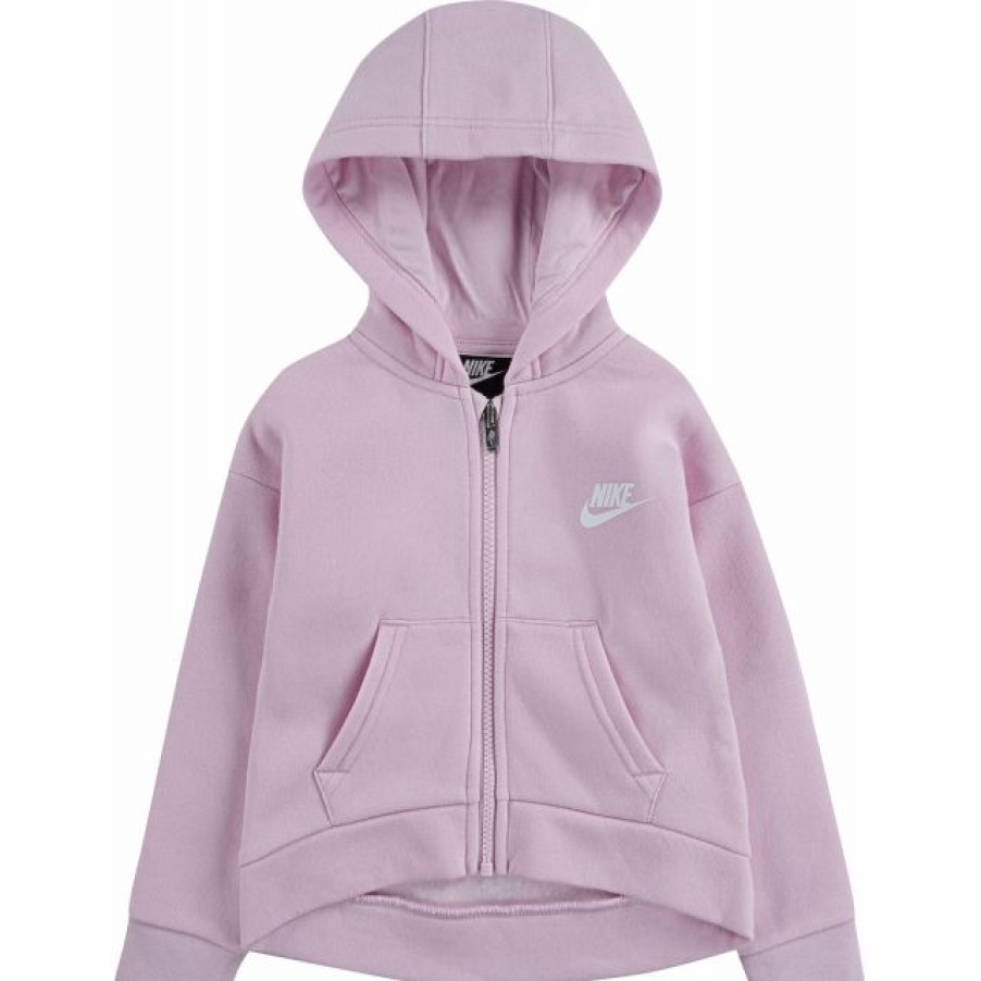 * Sweatshirts / Hoodies | Nike Toddler Girls' Club Fleece High-Low Full-Zip Hoodie