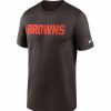 * Fitness Tops | Nike Men'S Cleveland Browns Legend Wordmark Brown Performance T-Shirt